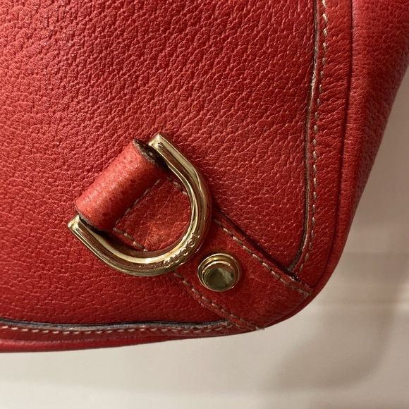 Gucci Deep Red Leather with Interior Logo Rim Tote - Picture 4 of 12